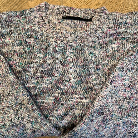 Jenni Kayne Cropped Cocoon Crewneck in Multi Marl - Picture 10 of 14